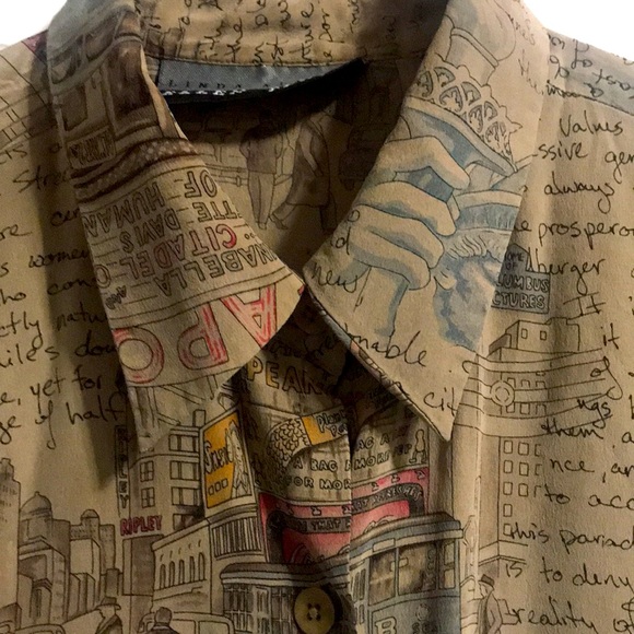 Ellen Tracy vintage 100% silk button down blouse - Picture 2 of 6